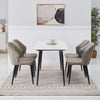 Pair of Modern Faux Leather Dining Chair Restaurant Dining Room Grey Chair New