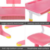 Kids Desk Chair Set School Student Child Kids Study Table Height Adjustable Pink