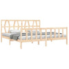 GuyAna Bed Frame with Headboard 200x200 Solid Wood,Platform Bed Frame,For N5W6