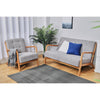 Solid Wood Frame Scandi Fabric Tub Armchair Padded Single Sofa Couch Loveseat UK