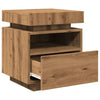 Bedside Cabinet with LED Lights Artisan Oak 40x39x48.5 cm