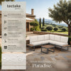 Garden Furniture Set Outdoor Corner Sofa Coffee Table Side Shelves Cushions