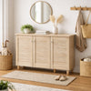 Shoe Cabinet Storage Unit Sonoma Oak Hallway Cupboard 3 Door Wooden Sideboard