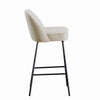 2X Breakfast Bar Stools Thickened Pad Linen Dining Chairs for Counter Kitchen