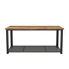 Coffee Table Tea Table with Metal Frame,Wood Coffe Table with Open Storage Shelf