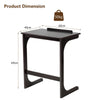 Tilting Top TV Tray Table Adjustable C-shaped Bedroom Bamboo Sofa Side Table