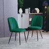 2/4/6 Velvet Suede Dining Chairs Upholstered seat with Metal Legs Kitchen Chairs