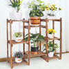Wood Plant Stand 8 Pot Ladder Plant Holder Display Shelf Garden Balcony
