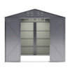 XLarge Grey 8.5 ft x8 ft Apex Garden Shed Tool Storage House Bike Shelter Metal