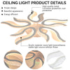 Modern Chandelier LED Lamp White Frame Ceiling Light Pendant Lights Living Ztnca
