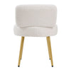 Teddy Fleece Stool Gold Leg Bedroom Upholstered Vanity Dressing Table Chair Seat