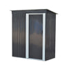 Metal Garden Shed 3 X 5FT Pent Roof Outdoor Tools Box Storage Sheds House