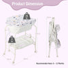4-in-1 Folding Baby Bath Changing Table Portable Nursery Station Bathtub White