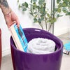 Storage Stool w/ Faux Leather Ottoman Seat Toys Holder ABS Plastic Foam | 51cm