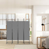 3 Panels Privacy Screen Panels Folding Room Wall Divider with Stable Foot Grey