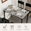 5 Piece Dining Table and Chairs Set Wooden Space Saving with Metal Frame Kitchen