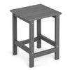 Outdoor Side Table Square End Table Weather-Resistant Adirondack Table Grey