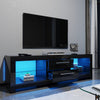 160cm High Gloss Black TV Unit Cabinet Stand with RGB LED Light Storage Drawers