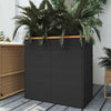 Planter Black 80x40x80 cm Poly Rattan vidaXL