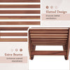 Wooden Patio Rocking Chair Porch Rocker Sun Lounger WIth Widened Slatted Seat