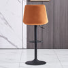 1/2/3/4x Bar Stools Adjustable Breakfast Kitchen Stools Velvet Swivel Gas Lift
