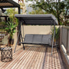 3 Seater Garden Swing Chair Patio Hammock Outdoor Bench Seat Canopy Steel Frame