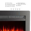 LED Fireplace Media Wall Fire Wall Mounted / Standing Electric Heater 40-100in