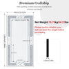Full Length Crushed Diamond Wall Mirror Crystal Glass Silver Rectangle Dressing