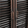 Rustic Window Style Louvered Wall Mirror Metal Framed Mirrors Indoor Outdoor