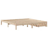 Bed Frame with Drawers 200x200 Solid Wood Pine C5A8