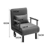 Folding Sofa Chair Bed Fabric Single Sleeper Sofa Bed Recliner Lounger Armchair