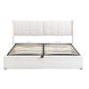 Ottoman Bed 4ft6 Double Upholstered Storage Bed Frame with LED Headboard