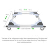 4 Wheel Movable Washing Machine Base Refrigerator Undercarriage Stand Load 250KG