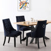 Velvet Dining Chair with Door Knocker Ring Windsor Dressing Room Chair 1/2/4/6