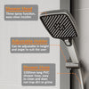 Square Thermostatic Shower Mixer Gunmetal Grey Electronic Disaplay Piano Keys