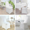 Anti-Wrinkle Wedding Chair Cover Spandex Dining Party Slipcovers Dustproof Seat