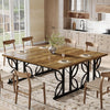 Rectangular Dining Table for 6-8,180cm Industrial Kitchen Table for Dinner Room
