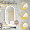 Glam Smart LED Bathroom Mirror Frontlit Anti-fog Vanity Mirror Sanding Gold Edge