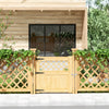 Lattice Wooden Picket Garden Gate Flat Top Pedestrian Side Gates Solid Pine Door