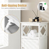 74CM Bathroom Cabinet Floor Storage Cabinet Organizer Narrow Side Cabinet White
