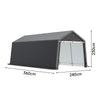 Outdoor Storage Shed Equipment Shelter Cover Bicycle PE Waterproof Steel Frame