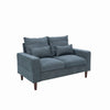2 Seater faux leather/Linen Fabric Love Seat Sofa Armchair with Footstool Couch