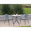 Sorrento Rattan Effect 3pcs Table and Chairs Garden Bistro Set