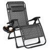 Super Width 63CM 200KG Zero Gravity Chair Folding Lounge Beach Outdoor Square
