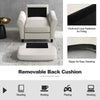 Tufted Upholstered Accent Sofa Reading Armchair w/ Seat Cushion