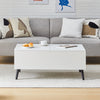 Wooden Lift Up Top Coffee Table With Storage Shelf Living Room Home Office White