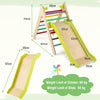 2-in-1 Triangle Climbing Set Kids indoor Wooden Triangle Climber Toy w/ slide