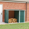 Outdoor Garden Metal Storage Shed Log Tool Fire Wood Store with Lockable Doors