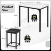 3-Piece Bar Table Set w/1 Table & 2 Upholstered Bar Stools