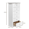 Chest of Drawers Free Standing 6 Drawers Wooden Storage Cabinet W/ Metal Handles